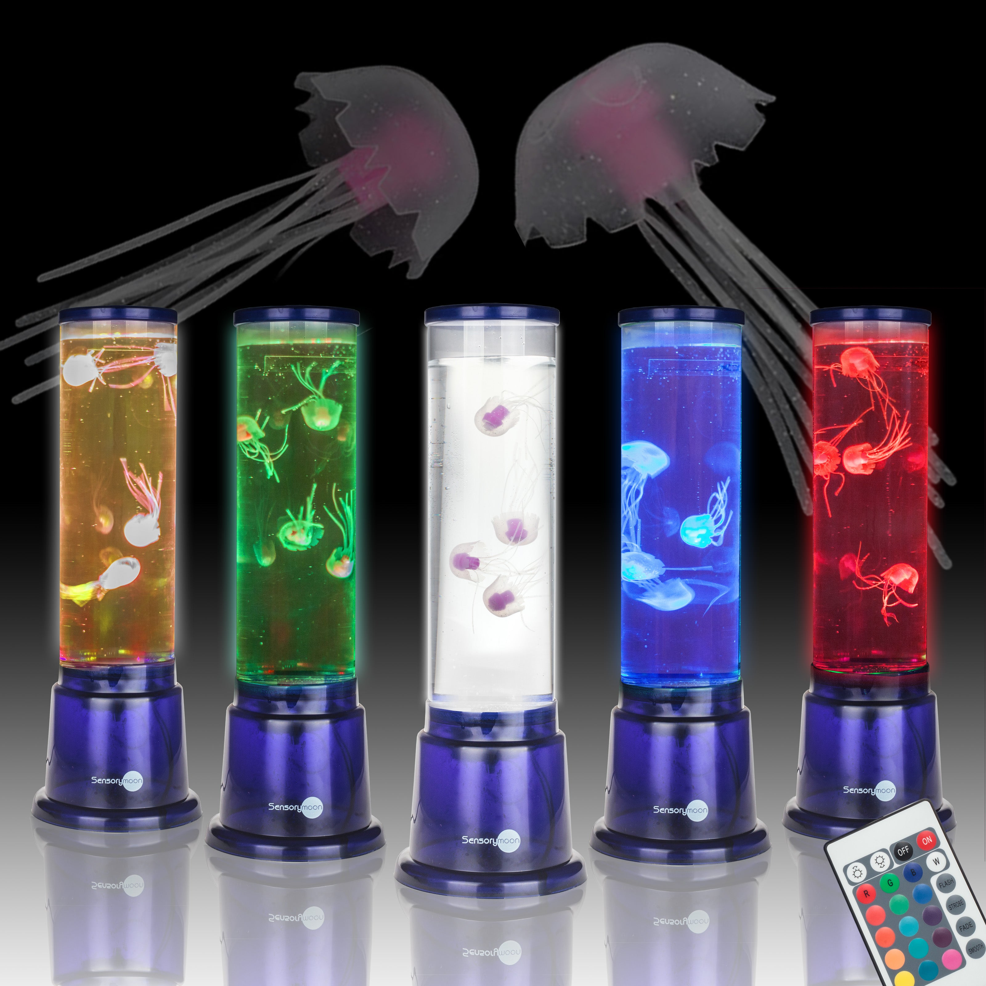 colorful fish tank led light jellyfish aquarium lamp water box SensoryMoon