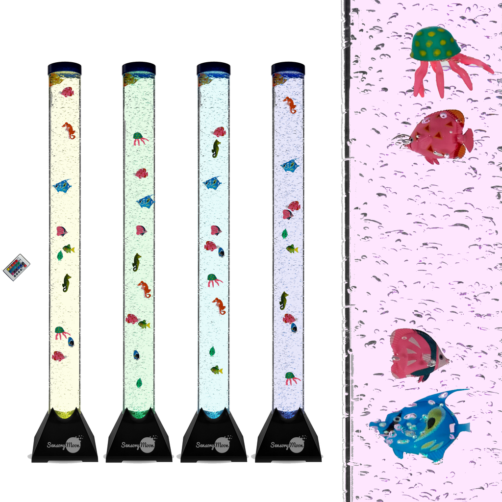 SensoryMoon, Bubble Tube Floor Lamp with Fish